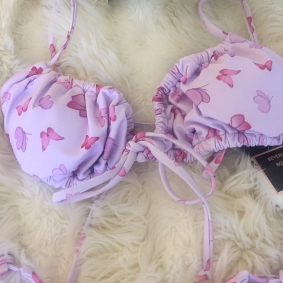 NEW! Purple Lilac Butterfly Bikini Swimsuit Set - Picture 13 of 17